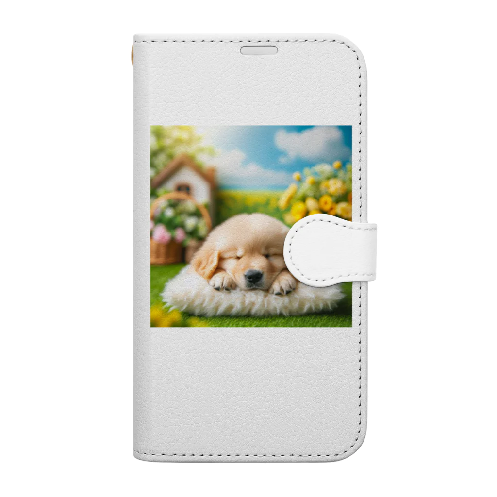 AI仮面ライダー部のゴールデンの子犬 Book-Style Smartphone Case