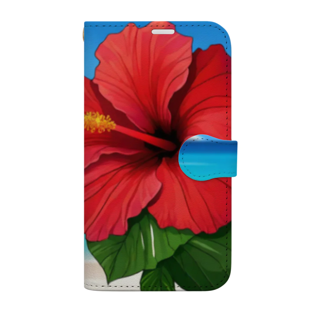 kaiminsapoのハイビスカス　リゾート　🌺　🏝️ Book-Style Smartphone Case