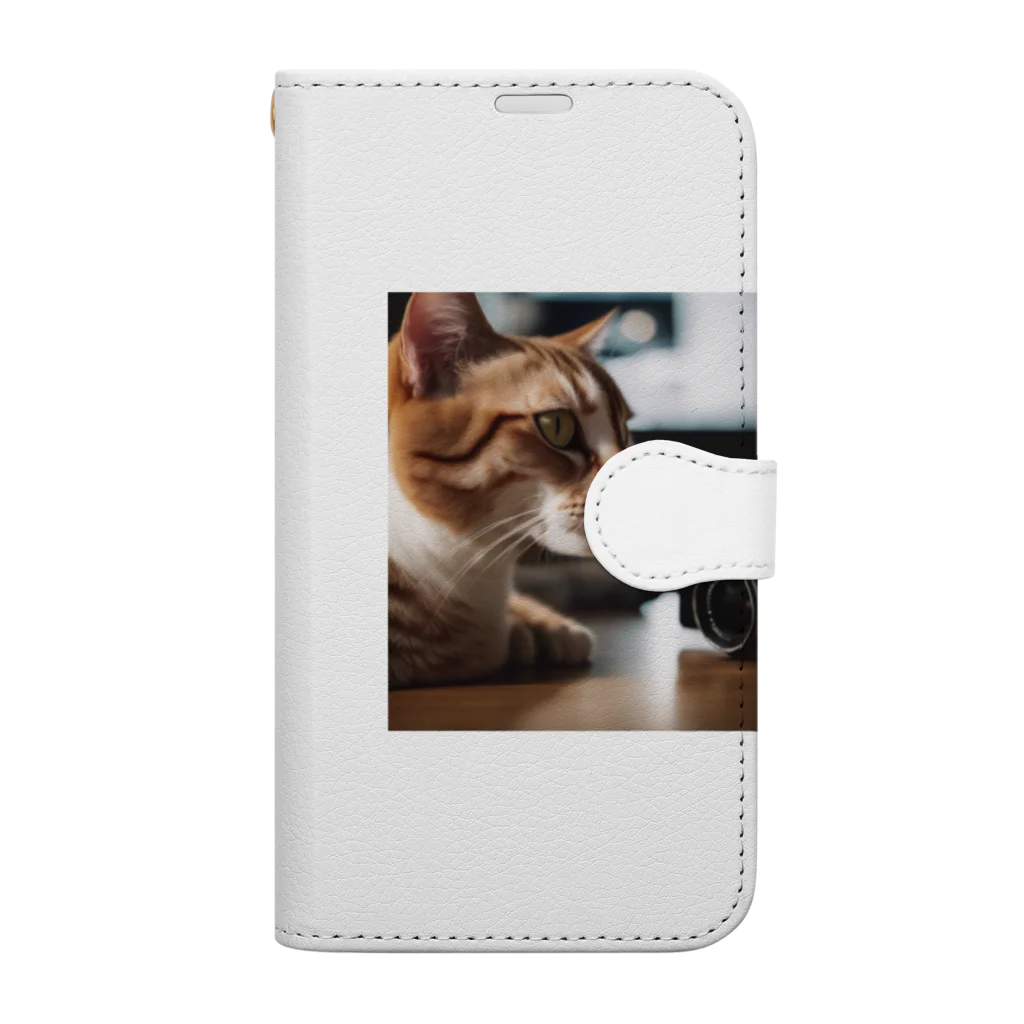 yura6200の猫ちゃん　v8 Book-Style Smartphone Case