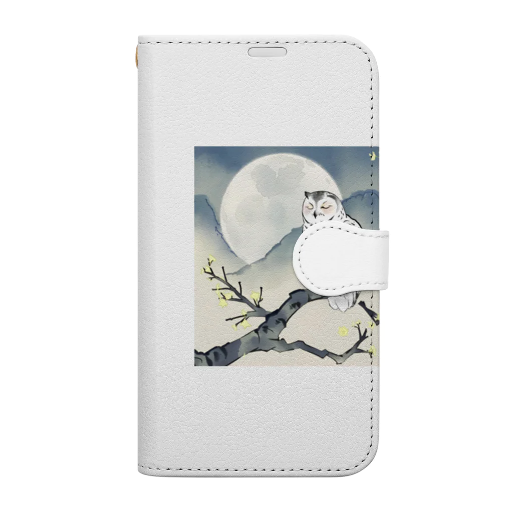 bigbamboofamilyの眠りの梟 Book-Style Smartphone Case