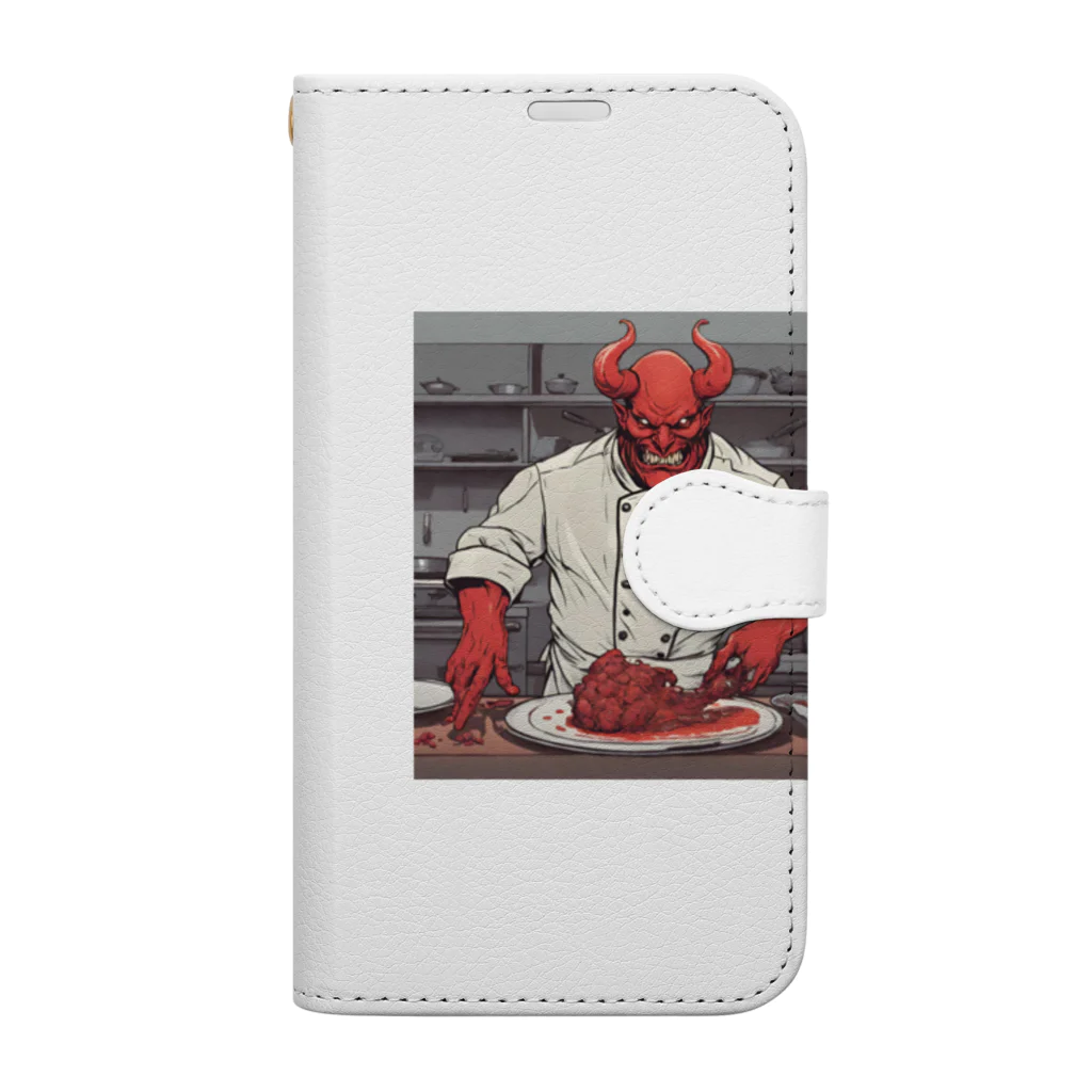 d-design-labのdevil's cookingグッズ 手帳型スマホケース