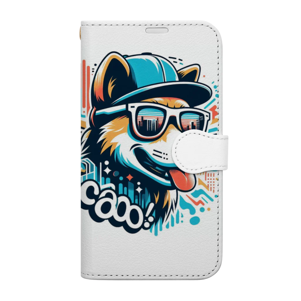 Design HarborのCool Dog 手帳型スマホケース