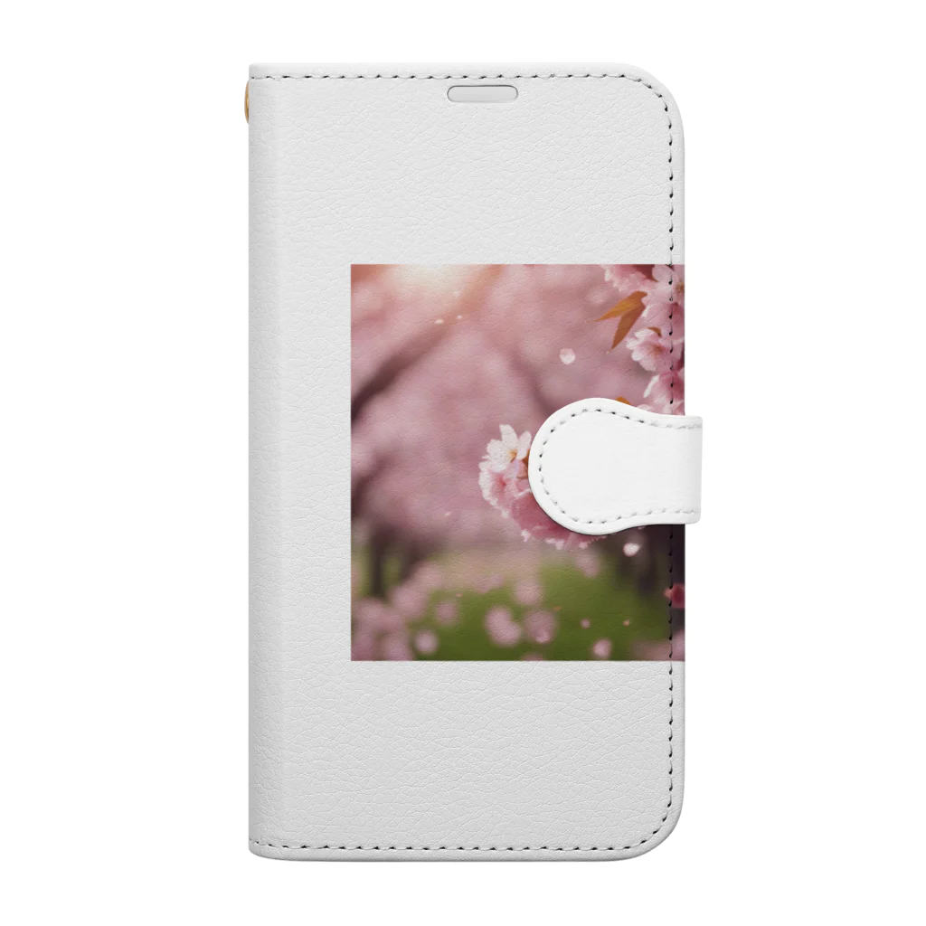 18cmの桜12 Book-Style Smartphone Case
