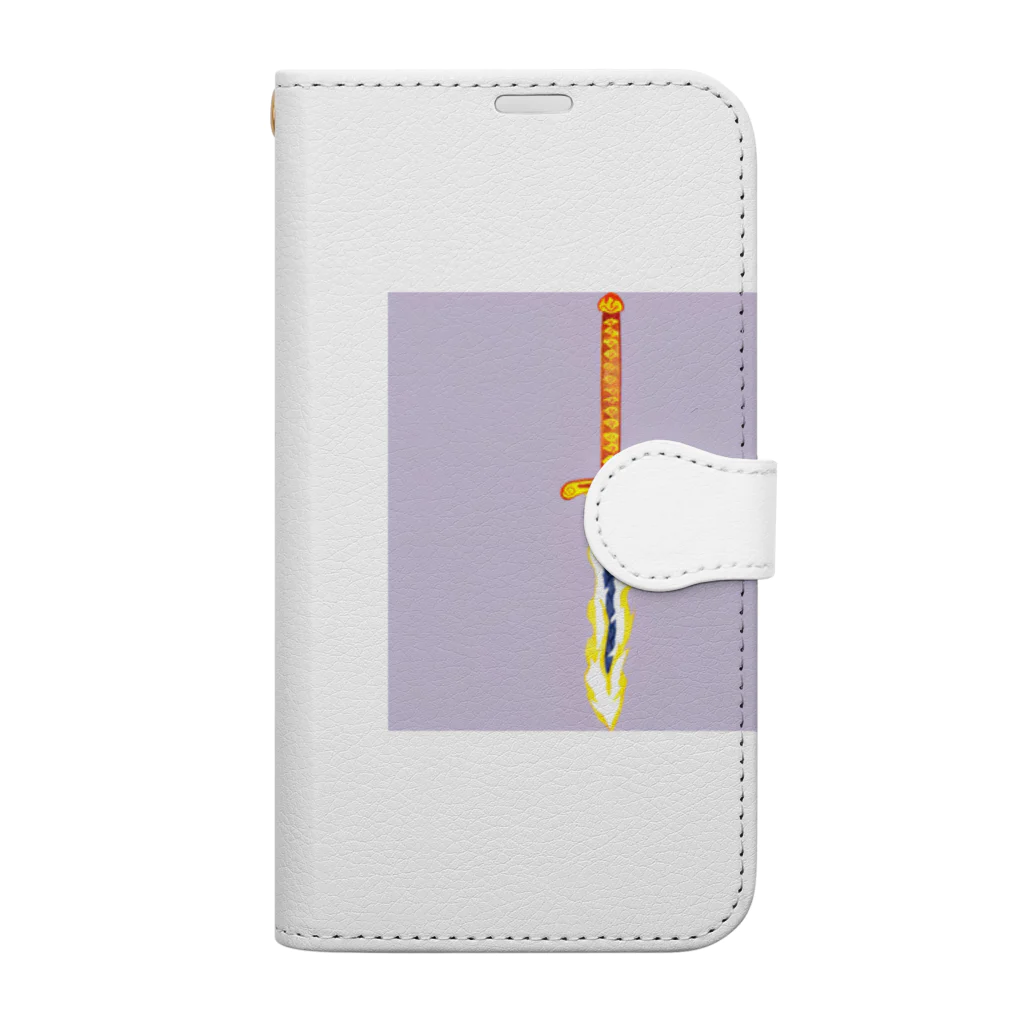 五木武利@楽して生きるの炎の草薙の剣 Book-Style Smartphone Case