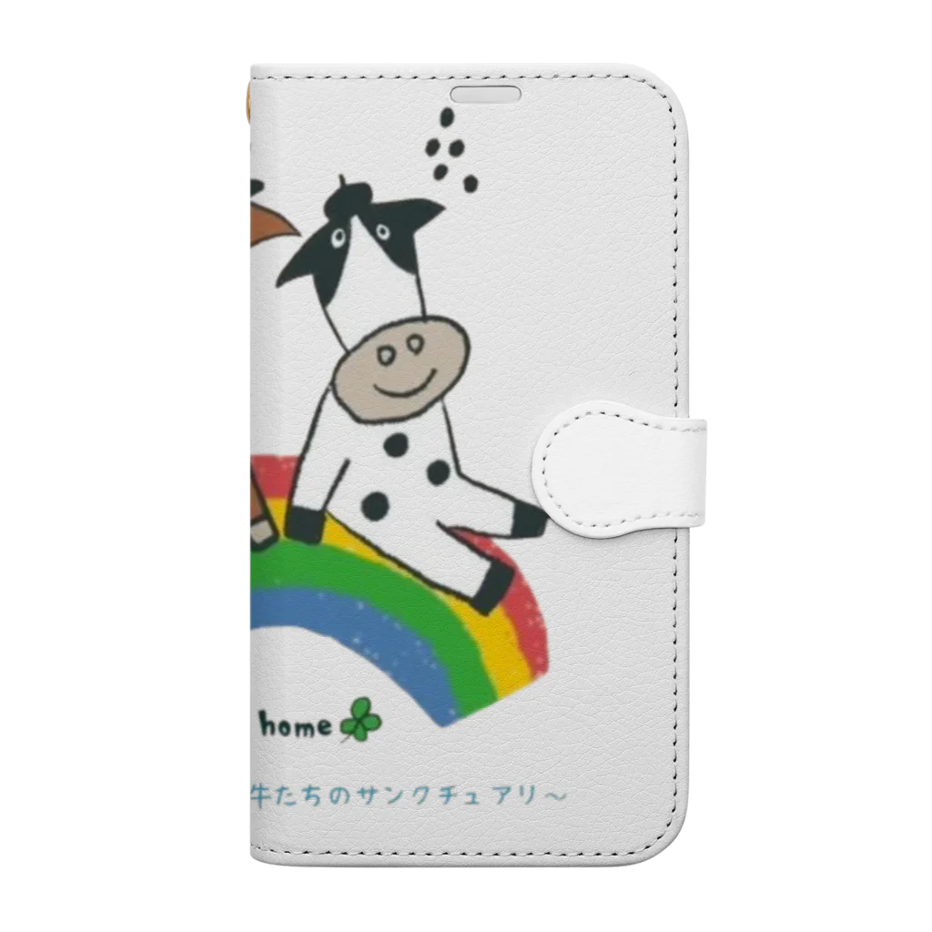 Feel at home🍀のホルちゃんとジャージーちゃん Book-Style Smartphone Case