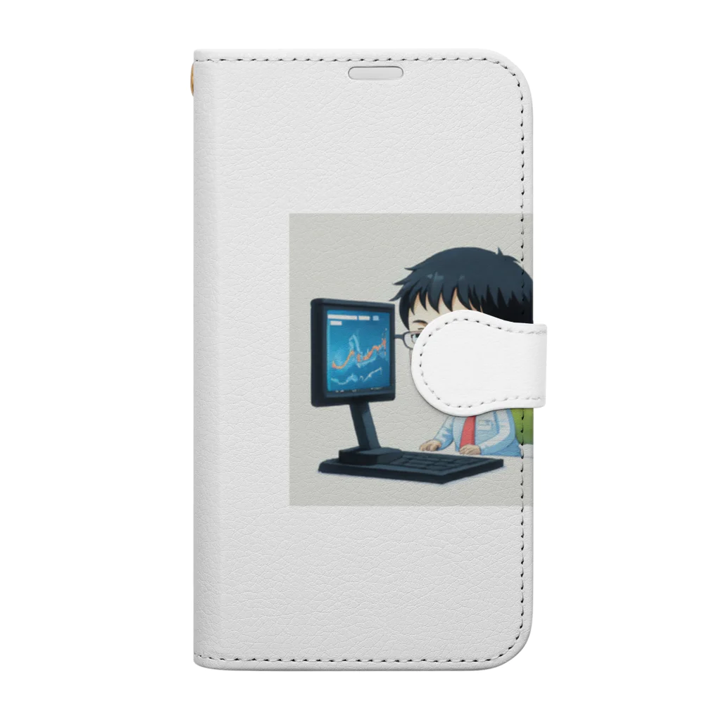 なお（ｻﾗﾘｰﾏﾝ）＠AI使って情報発信中の株価チェック中＠サラリーマン Book-Style Smartphone Case