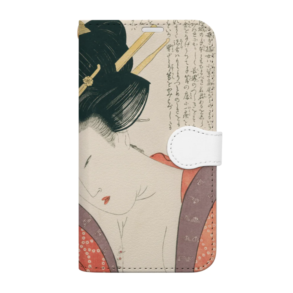 寿めでたや(ukiyoe)の浮世絵：喜多川歌麿_＜教訓親の目鑑＞ Book-Style Smartphone Case