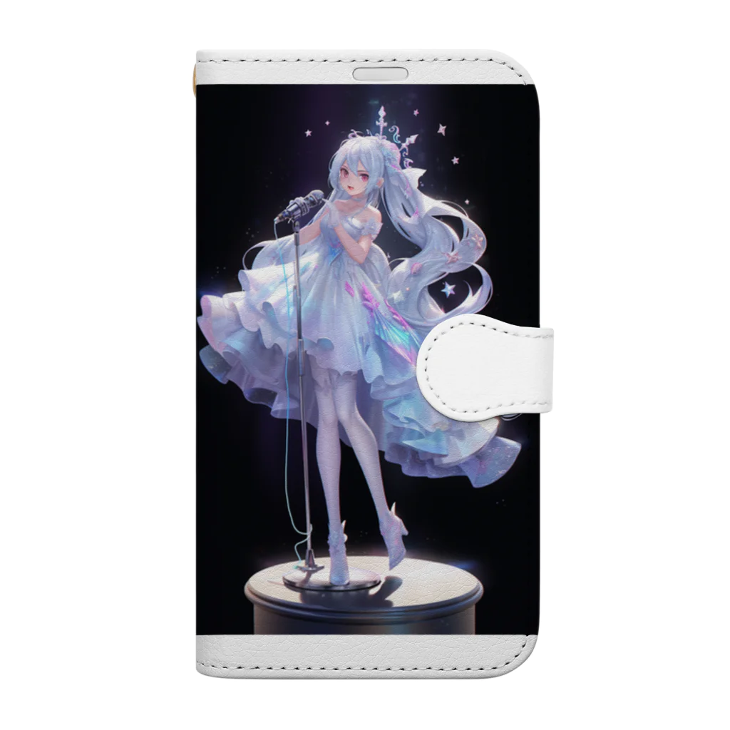 レーザーの純白のアイドル Book-Style Smartphone Case