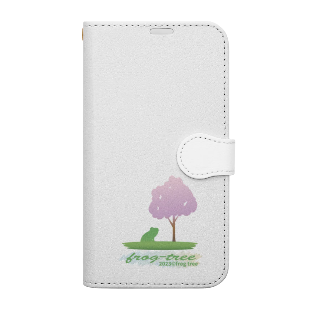 カエルの木の「カエルの木」のロゴマーク（春） Book-Style Smartphone Case