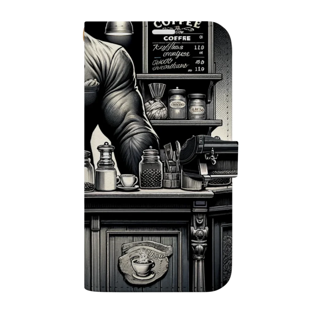 ゴリラショップのThe Mighty Gorilla Coffee Shop  Book-Style Smartphone Case