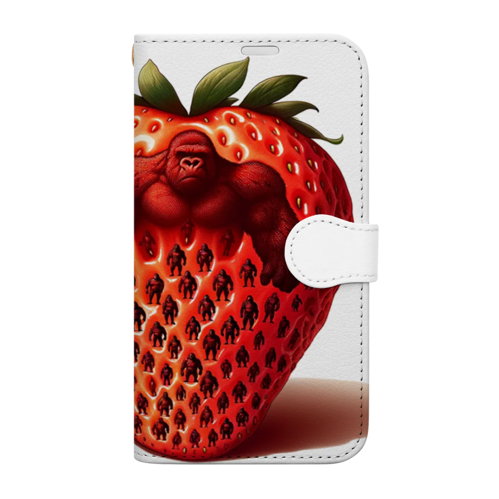 ゴリラショップのThe Mighty Gorilla Strawberry  Book-Style Smartphone Case