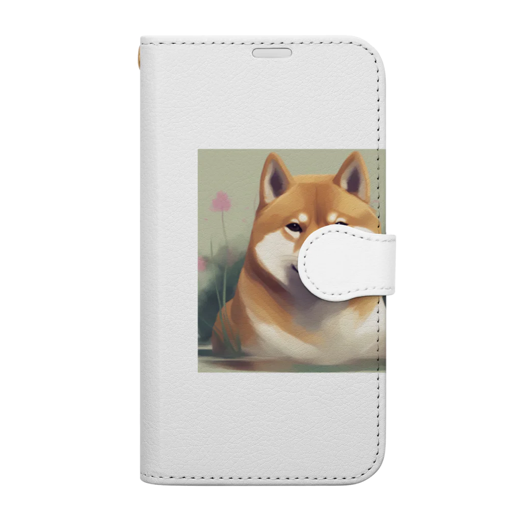 Ricky-Rickyのおとなしい柴犬 Book-Style Smartphone Case