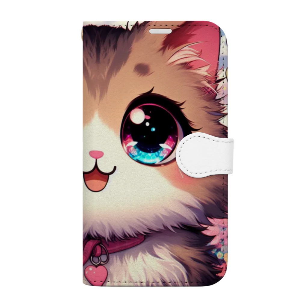 yos-1292583のねこニコばん Book-Style Smartphone Case