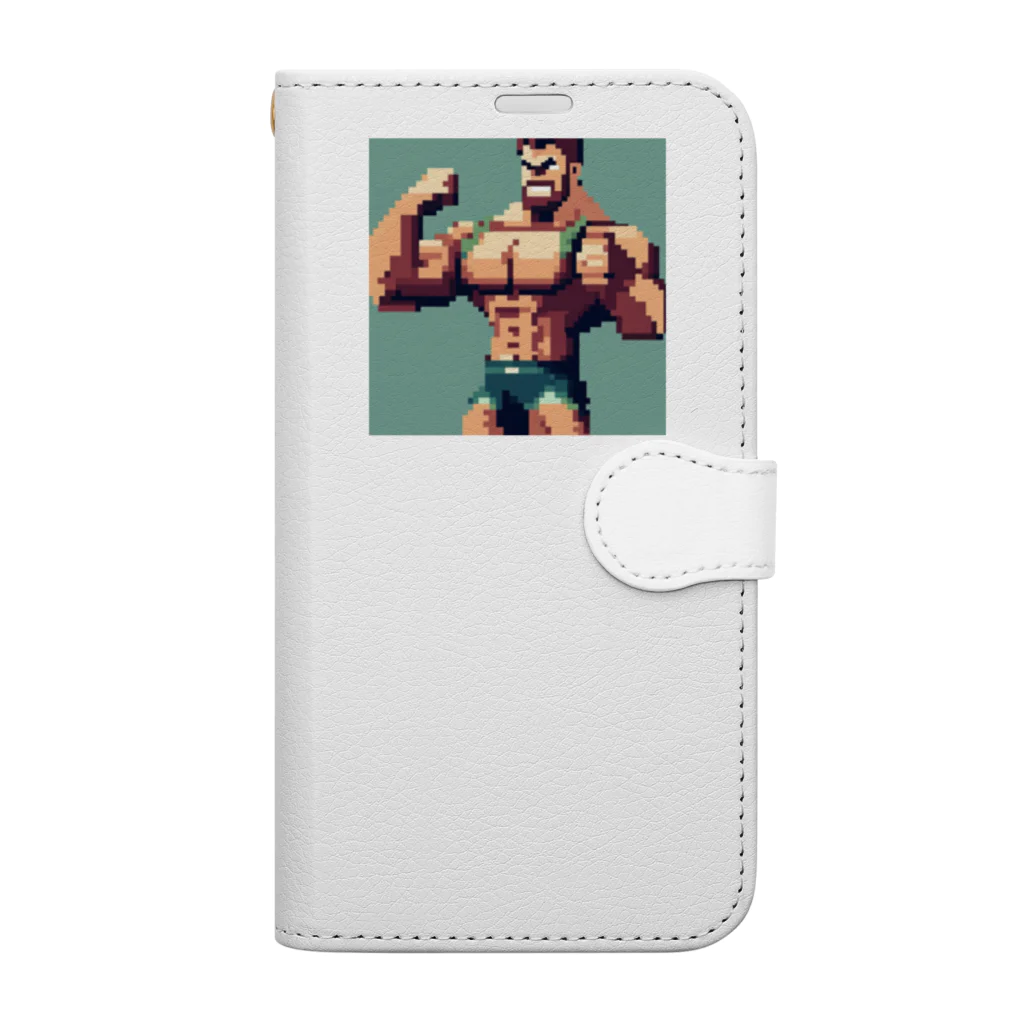 nakasato442のマッチョのドット絵６ Book-Style Smartphone Case