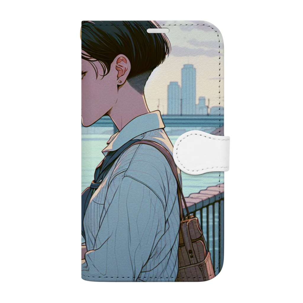 Riona_112の都会女子 Book-Style Smartphone Case