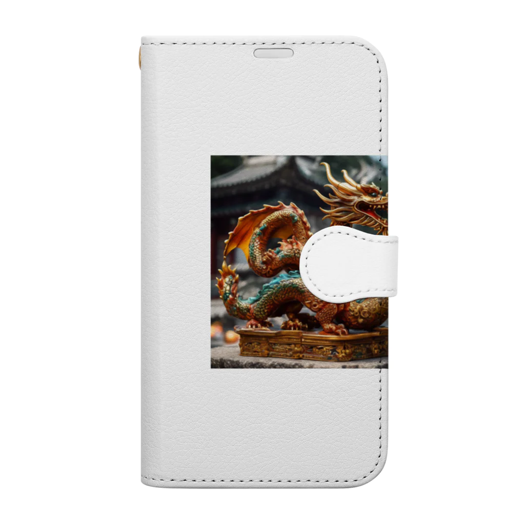 supportの金運竜！ Book-Style Smartphone Case