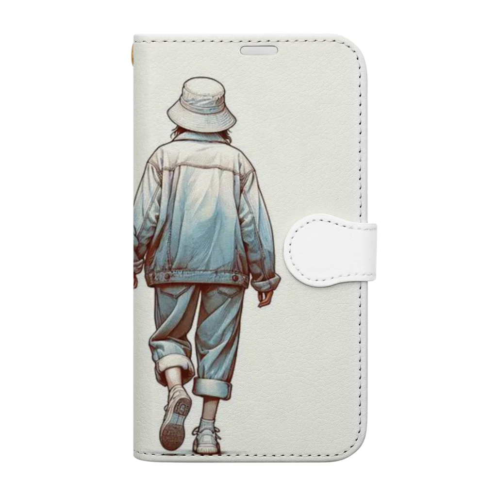 ケタケタの店の2人の休日デート Book-Style Smartphone Case