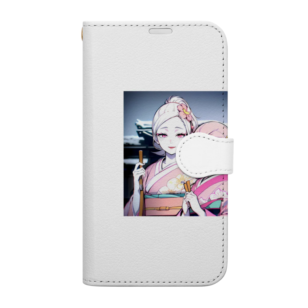 bigbamboofamilyの白く透き通る肌の娘達 Book-Style Smartphone Case