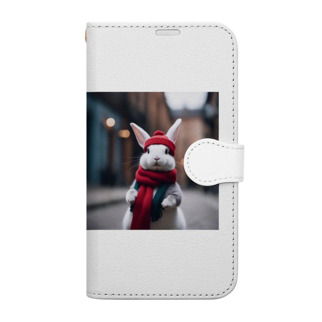 MINIMINI0405の街うさぎ Book-Style Smartphone Case