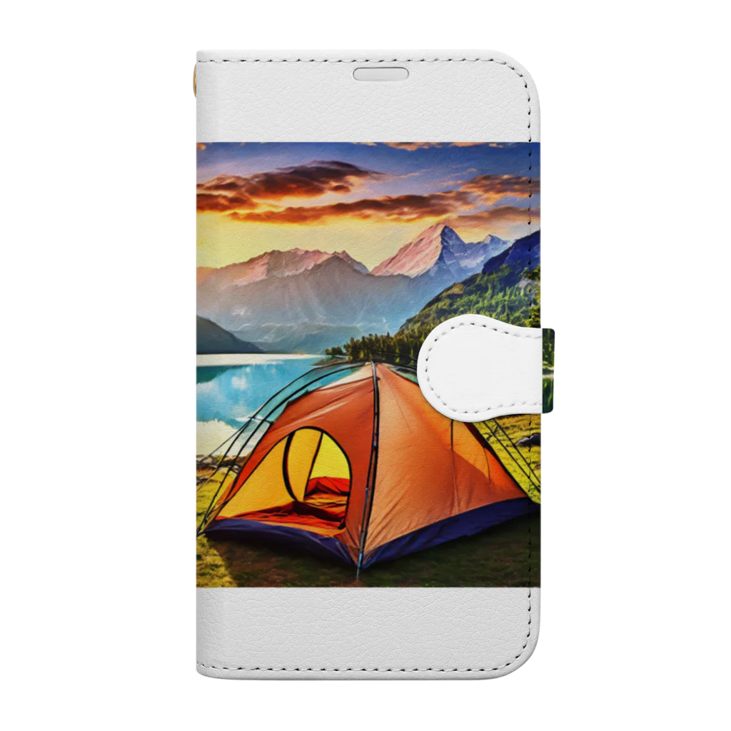 Kz_25@アウトドアーのキャンプファッション -Sunrise- Book-Style Smartphone Case