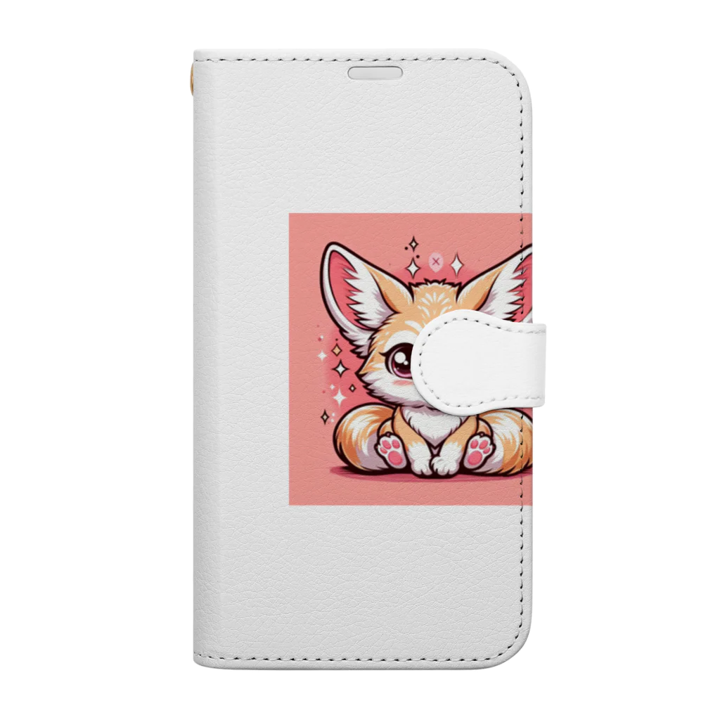 toto444のかわいいフェネック Book-Style Smartphone Case