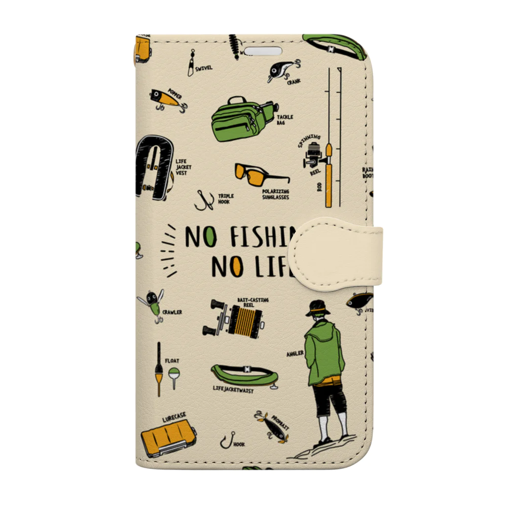 ワカボンドの釣りに行く道具 Book-Style Smartphone Case