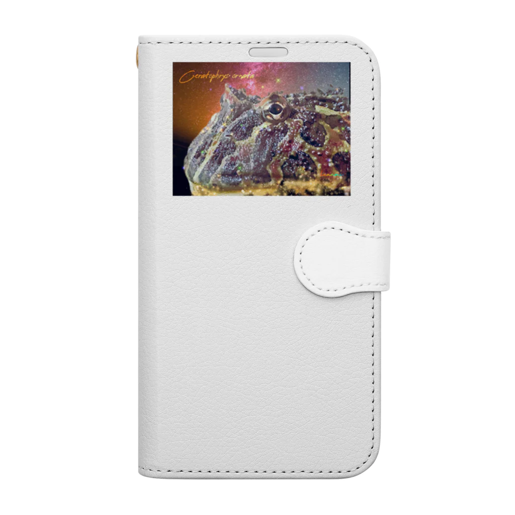 るなるなのCeratophrys ornata  ベルツノガエル Book-Style Smartphone Case