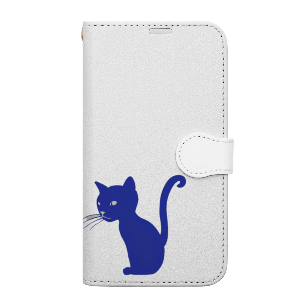 MEGROOVEのシルエットにゃん🐱 Book-Style Smartphone Case