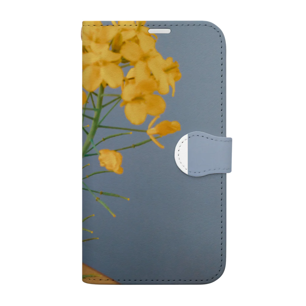 イエローローズのほっくり菜の花 Book-Style Smartphone Case