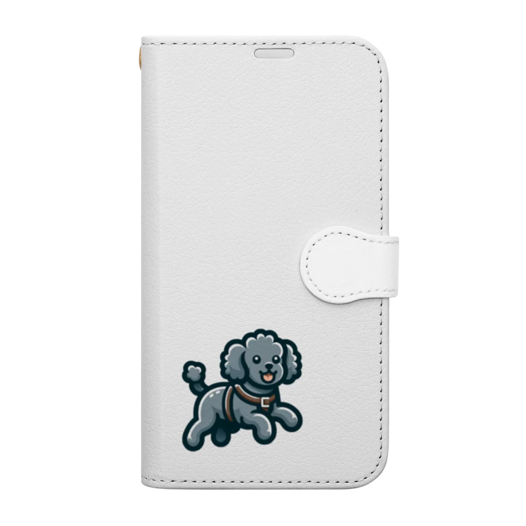 パグとプードルのグレートイプードル Book-Style Smartphone Case