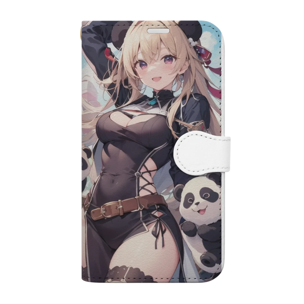 vitamin-powerの癒しのパンダ姉さん Book-Style Smartphone Case