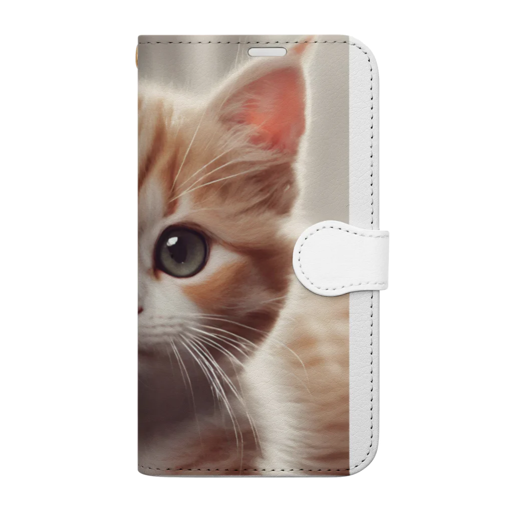 たまとの愉快なショップのかわいい猫グッズイラスト Book-Style Smartphone Case