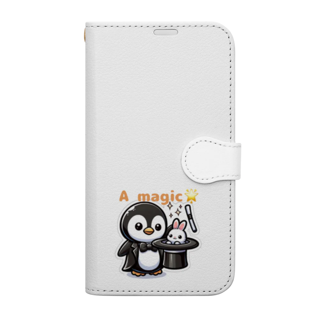 tsukino-utenaのおめかしPenguin、魔法使いになる。 Book-Style Smartphone Case