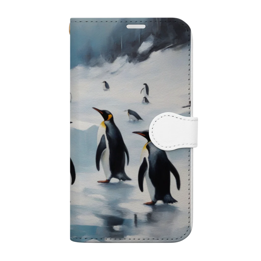 akipen76の共存を目指すペンギン Book-Style Smartphone Case