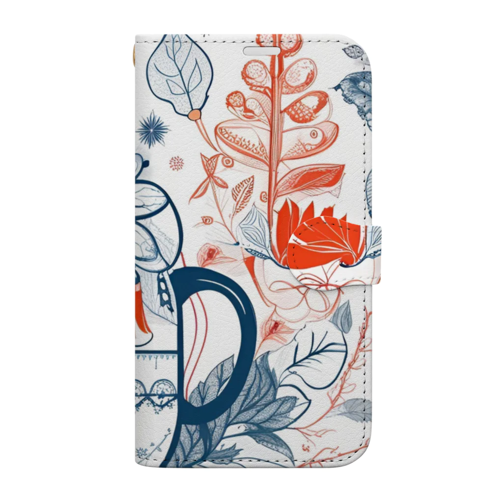 (っ◔◡◔)っ ♥ Le Petit Trésor ♥の花の詩カップ(The Flower Poetry Cup) Book-Style Smartphone Case