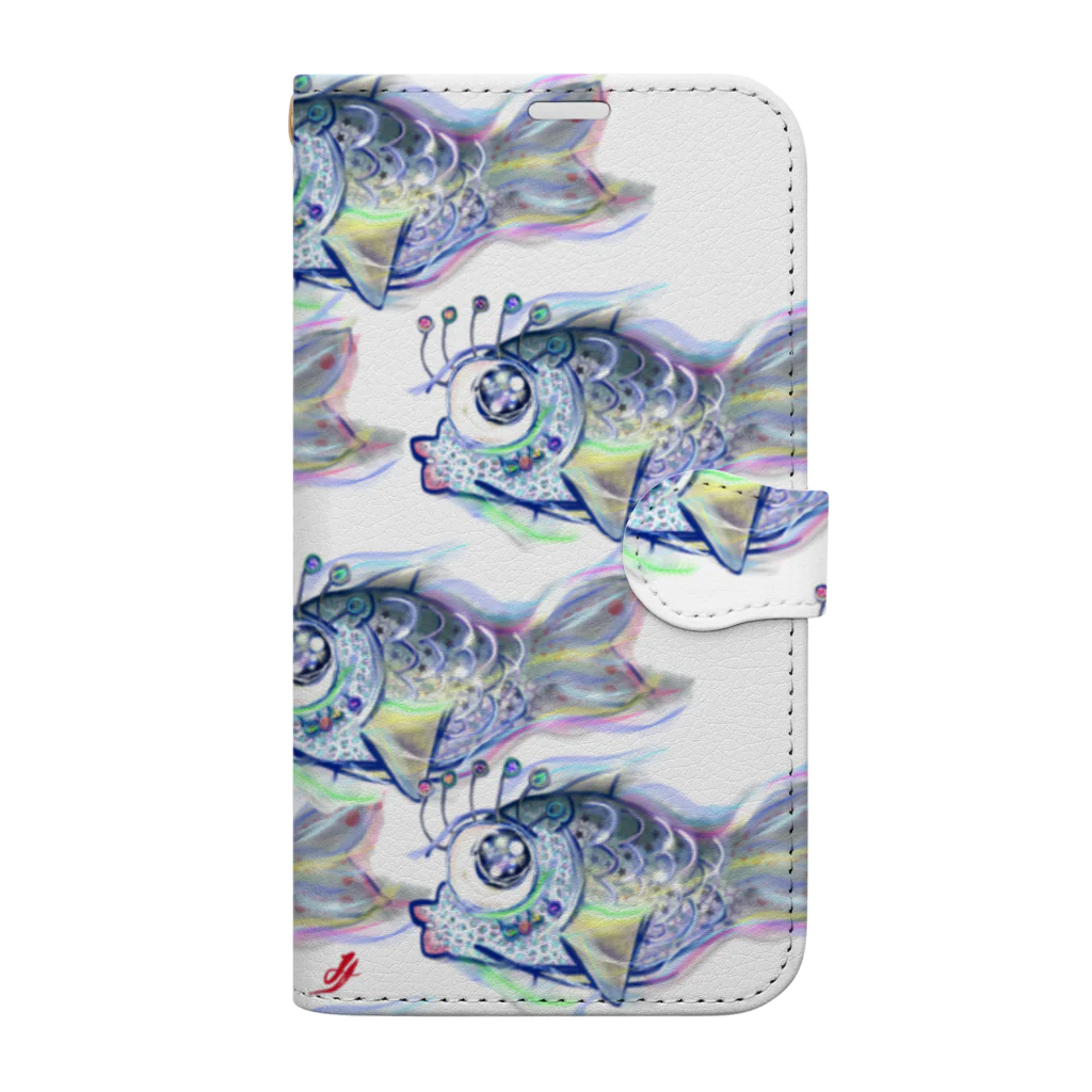 mmty🫑みーまんのオラ真鯵🐟(大漁ver.) Book-Style Smartphone Case