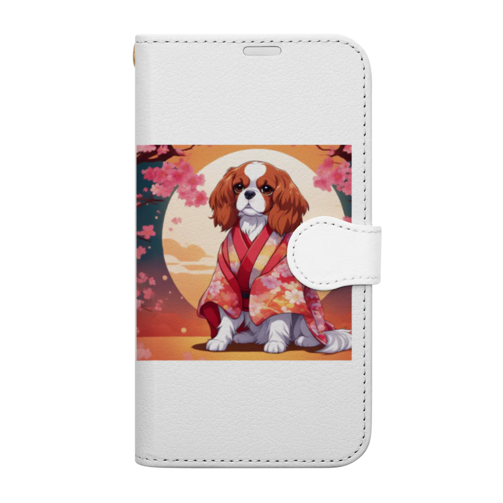 LoraCafeのお花見ローラ Book-Style Smartphone Case