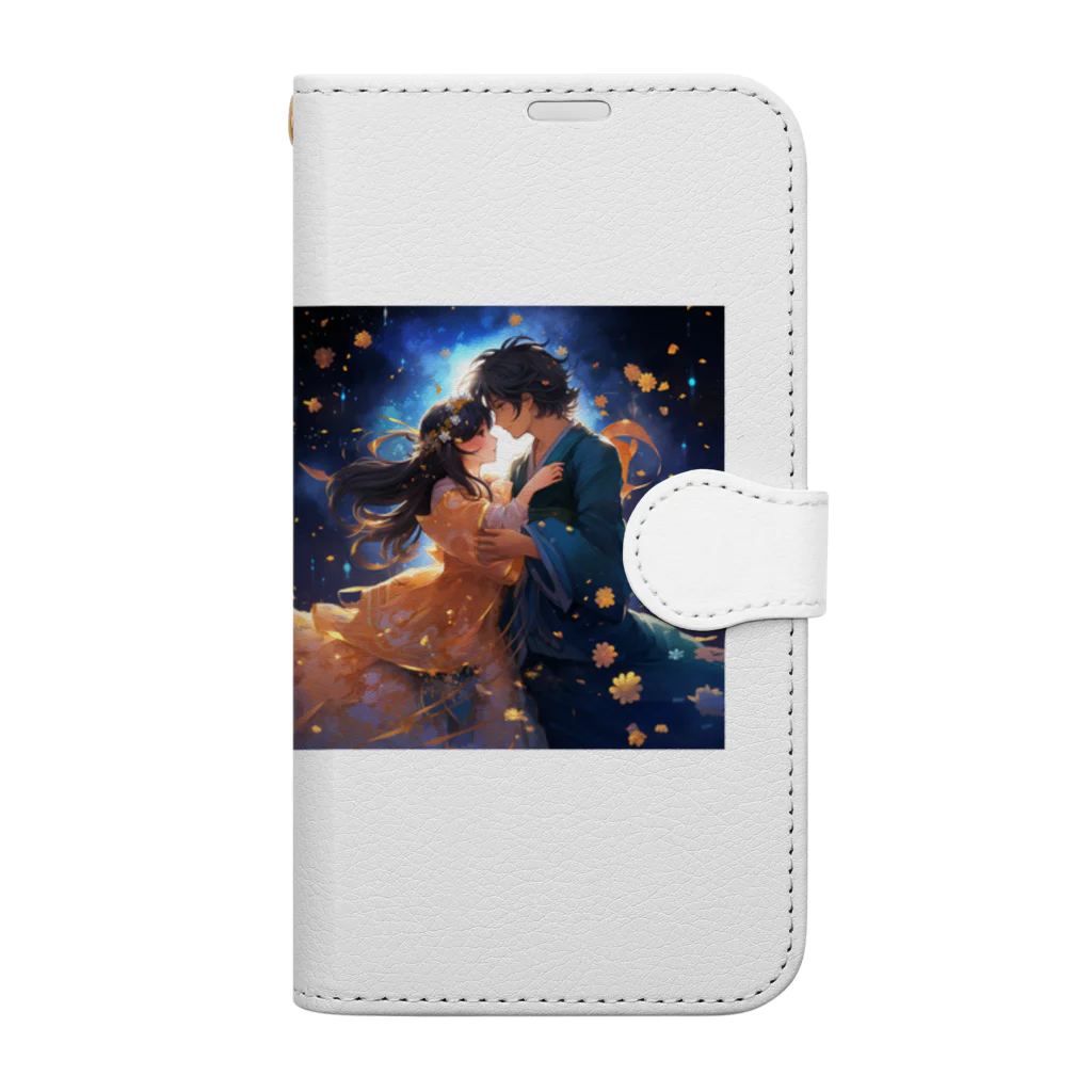 AQUAMETAVERSEの七夕の夜彦星と織り姫　なでしこ1478 Book-Style Smartphone Case