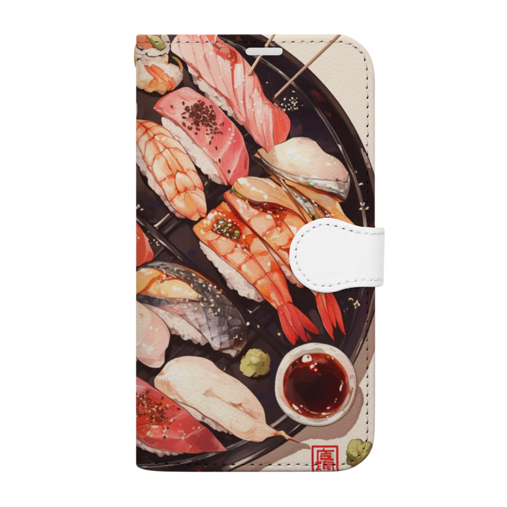 AQUAMETAVERSEの寿司 Marsa 106 Book-Style Smartphone Case