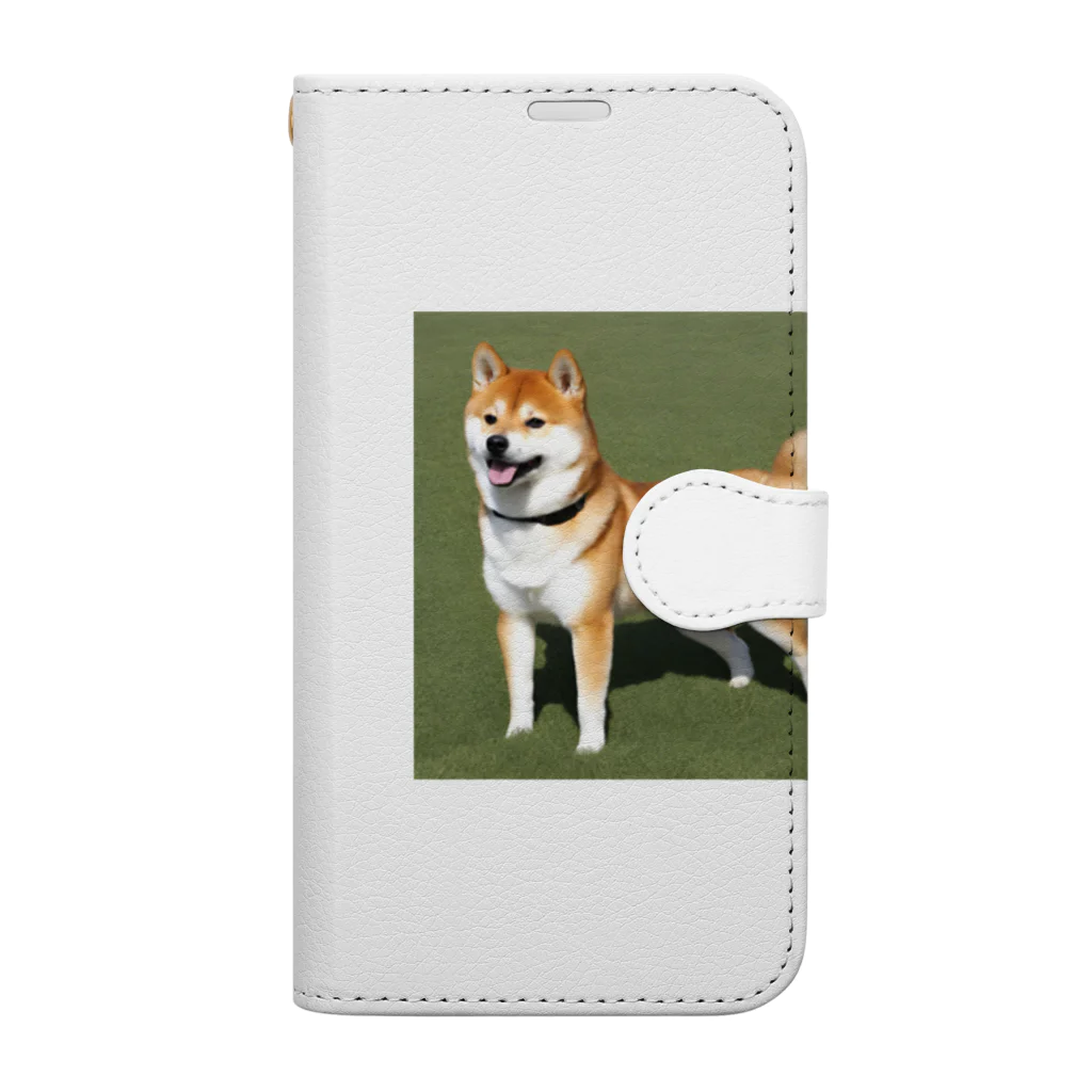 柴犬大好きマンのかわいい柴犬　赤毛 Book-Style Smartphone Case