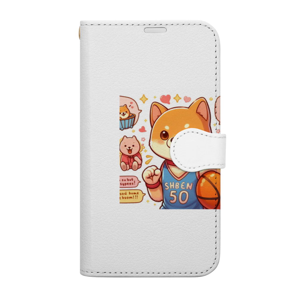 KATERAのバスケットボール犬　SHBEN Book-Style Smartphone Case