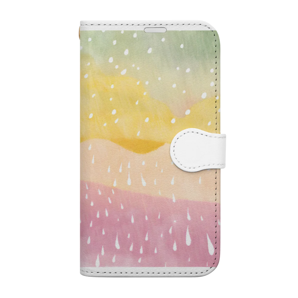 suke-maruruの雨模様 Book-Style Smartphone Case