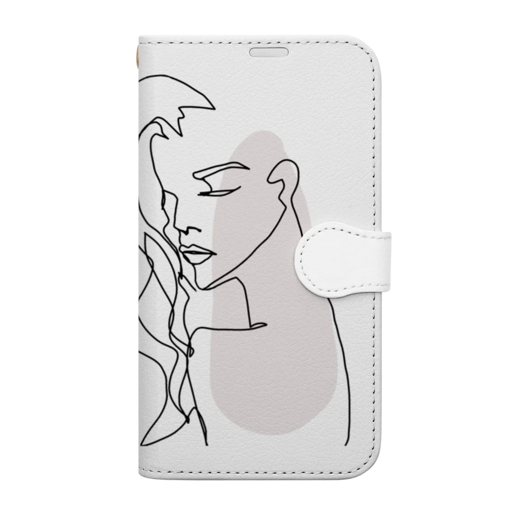 monstersのwoman2（背景透過ver） Book-Style Smartphone Case