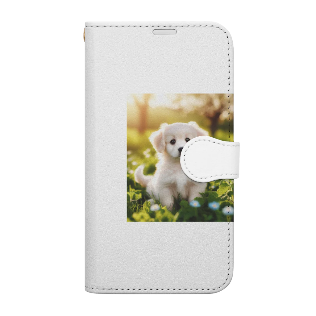 DOG SHOP🐕のふわふわワンちゃんグッズ Book-Style Smartphone Case