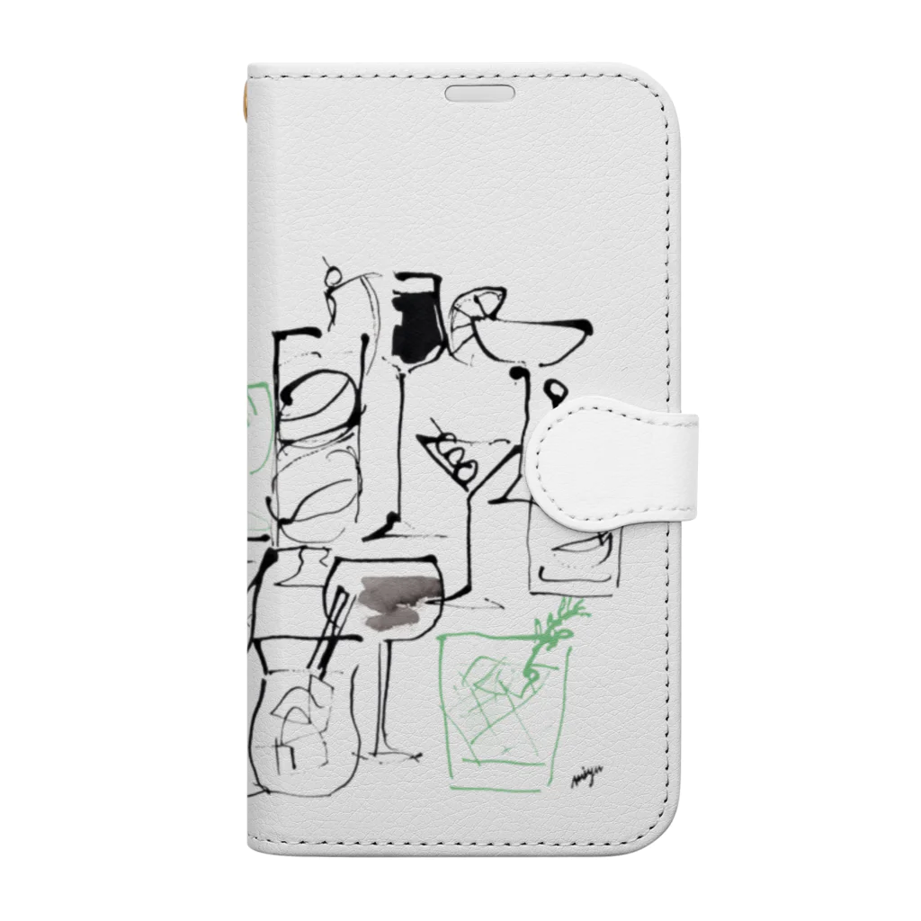 miyuki ohashi goods shopのDrinks Book-Style Smartphone Case