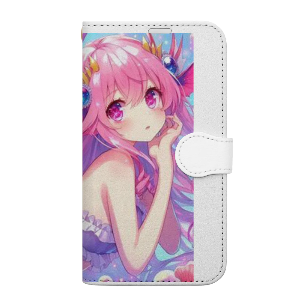 「ワンダーワールド」の神秘的な美しさに見とれてしまいますね。🧜‍♀️💖 Book-Style Smartphone Case