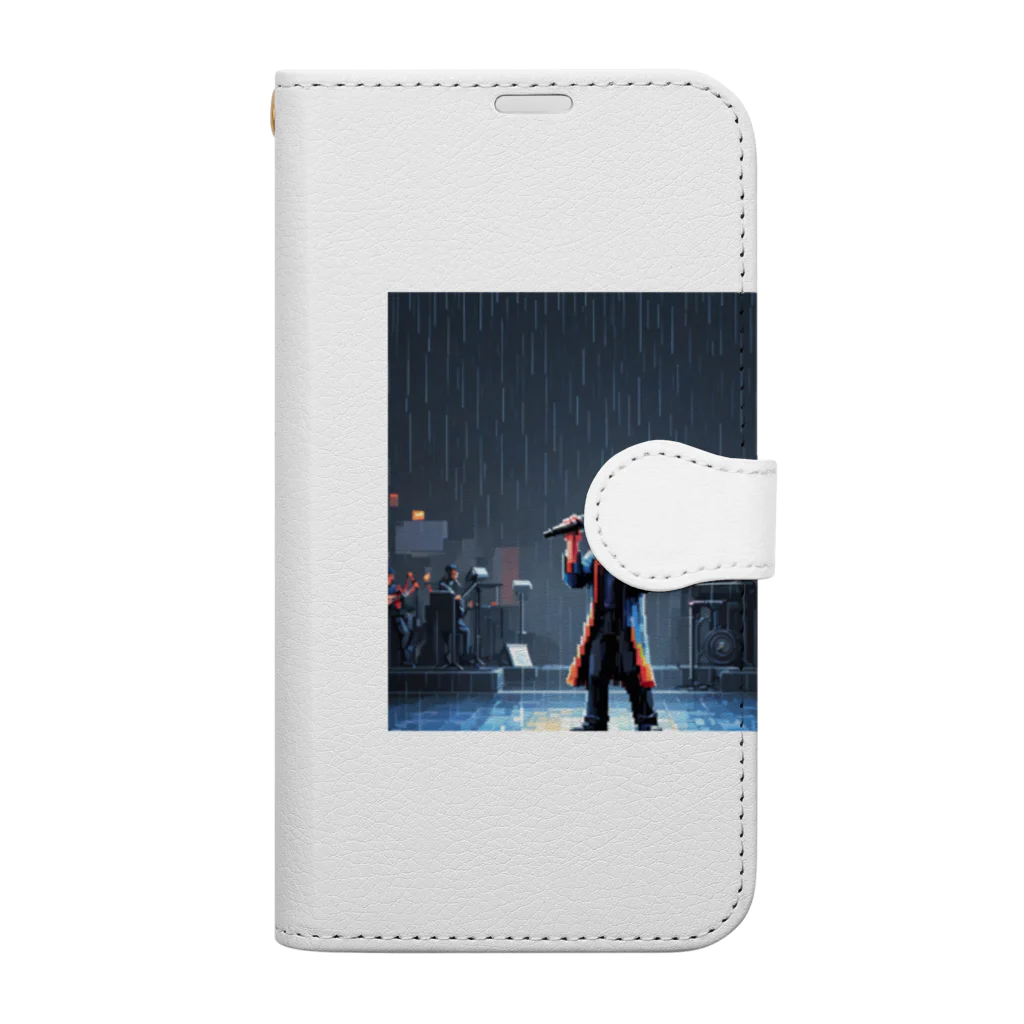 tentetenの雨の中の歌 Book-Style Smartphone Case
