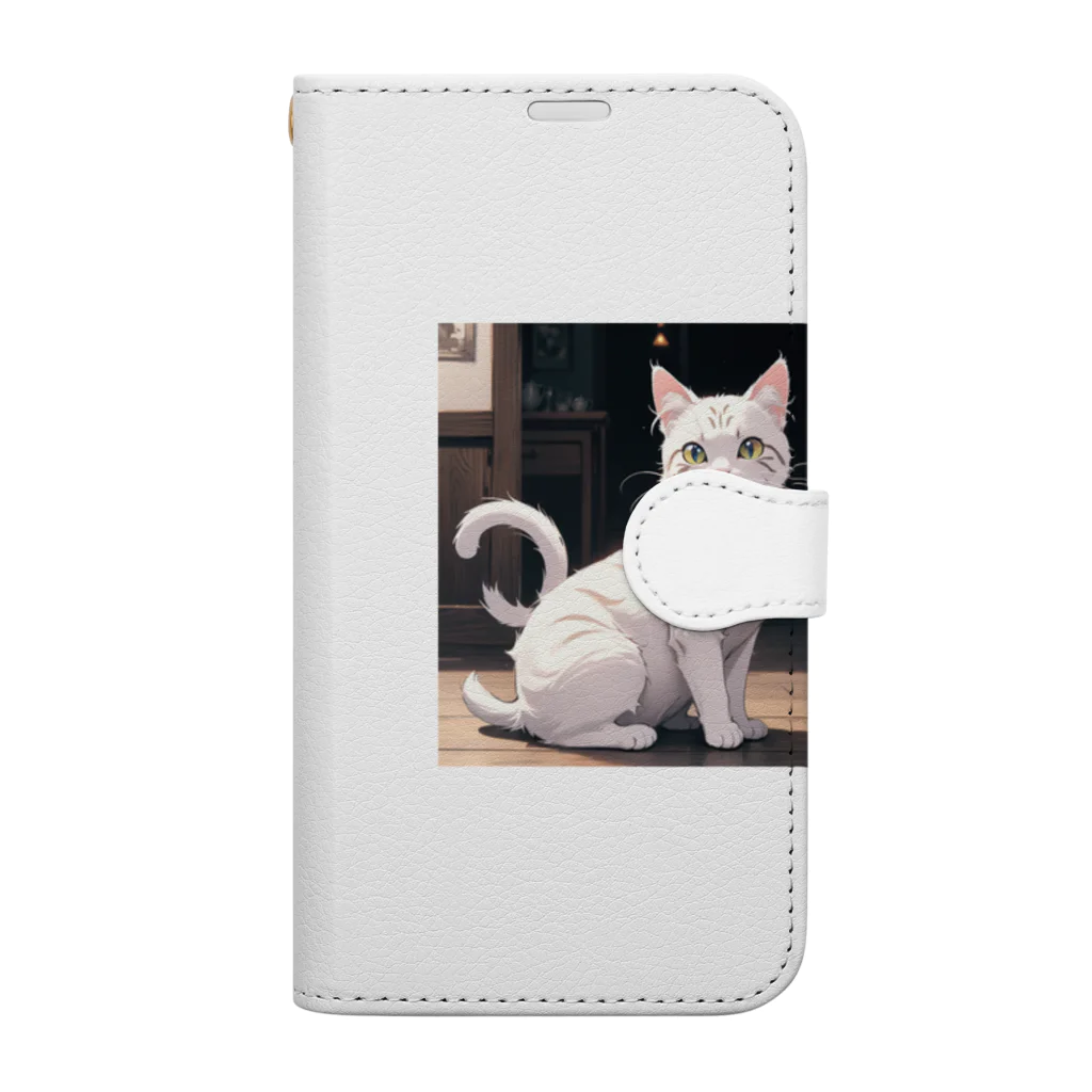 御殿のヒロ（猫大好き）の癒しの猫 Book-Style Smartphone Case