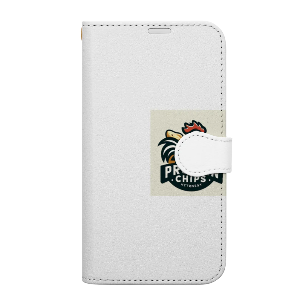 juten8の鶏肉チップスのロゴ Book-Style Smartphone Case