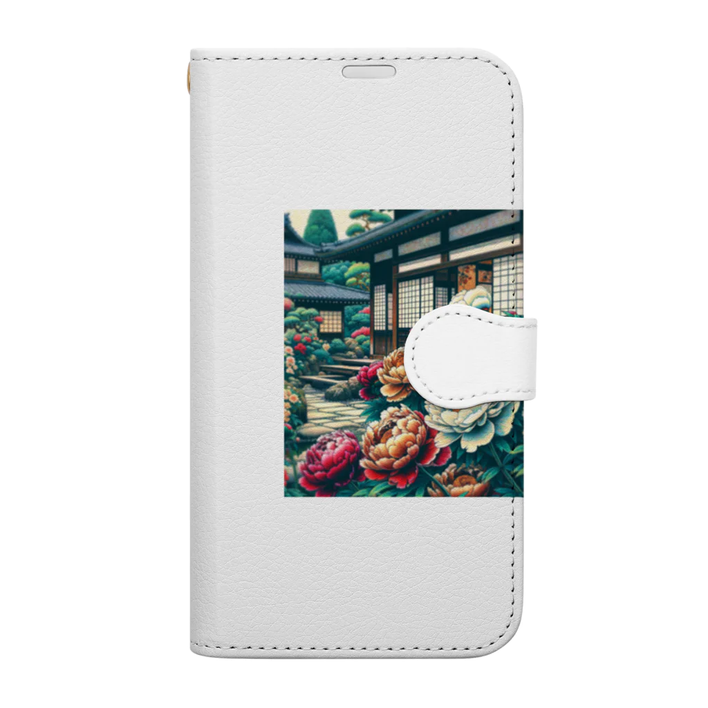 慧海/EKKAIの牡丹by 慧海 Book-Style Smartphone Case